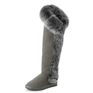 High Knee Fur Snow Boots