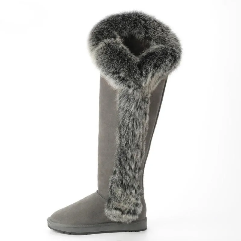 High Knee Fur Snow Boots
