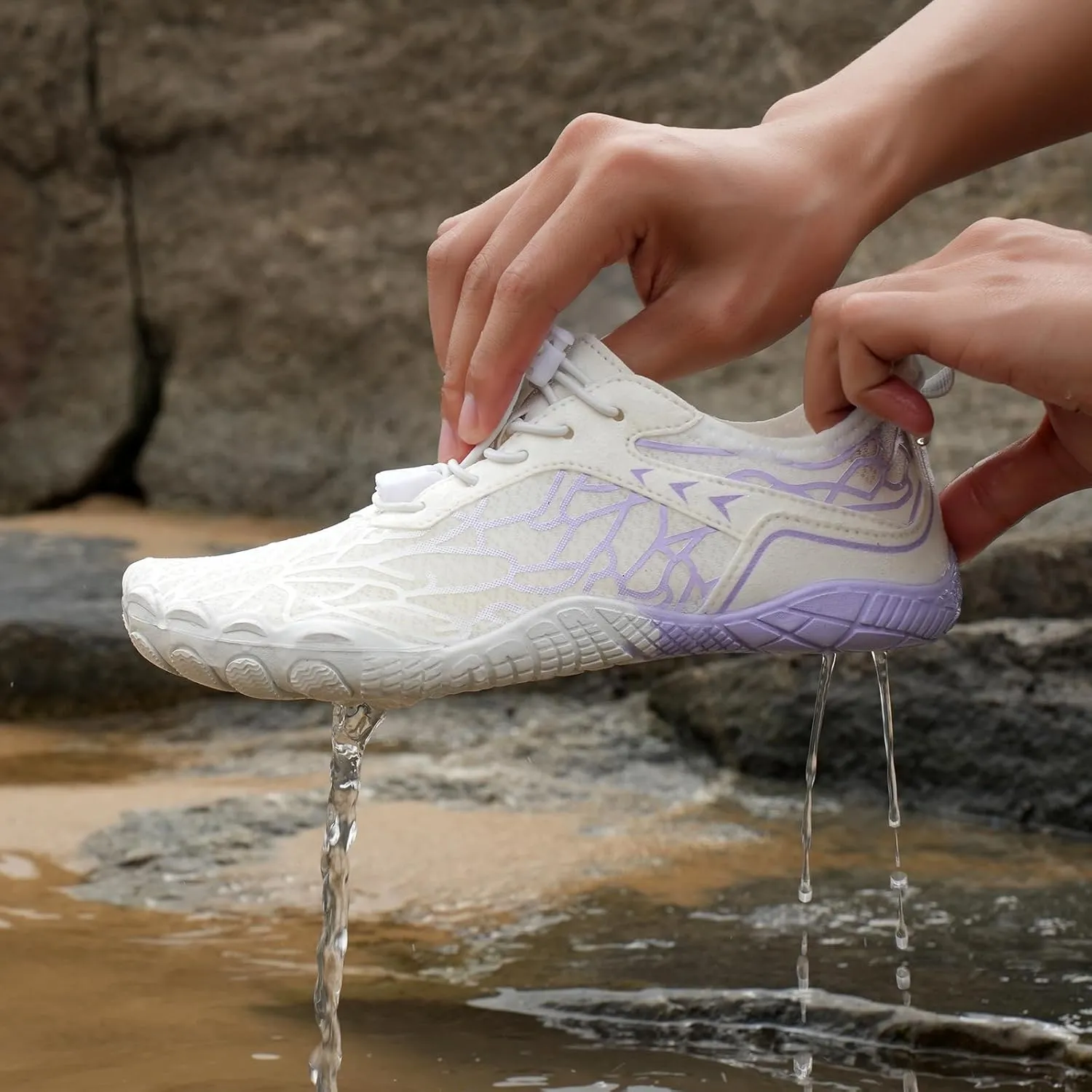 Hike Barefoot Shoes for Women Men Breathable Athletic Footwear Zero Drop Trail Running Shoes with Wide Toe Box