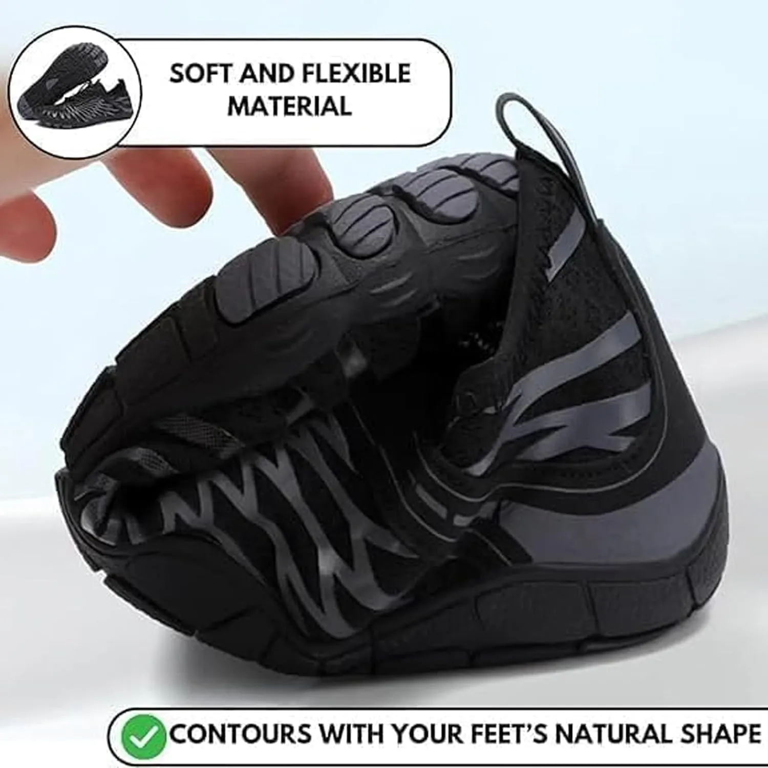 Hike Barefoot Shoes for Women Men with Wide Toe Box, Healthy & Non-Slip Breathable Waterproof Footwear, Beach Swim Surf Water Shoe, Comfort Wear Hiking Training Running Shoes