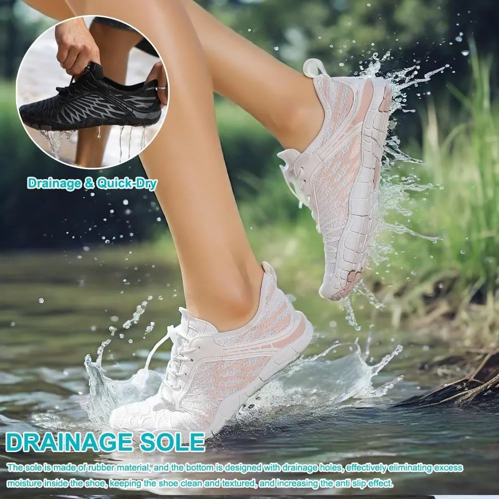 Hike Barefoot Shoes for Women Men with Wide Toe Box, Healthy & Non-Slip Breathable Waterproof Footwear, Beach Swim Surf Water Shoe, Comfort Wear Hiking Training Running Shoes