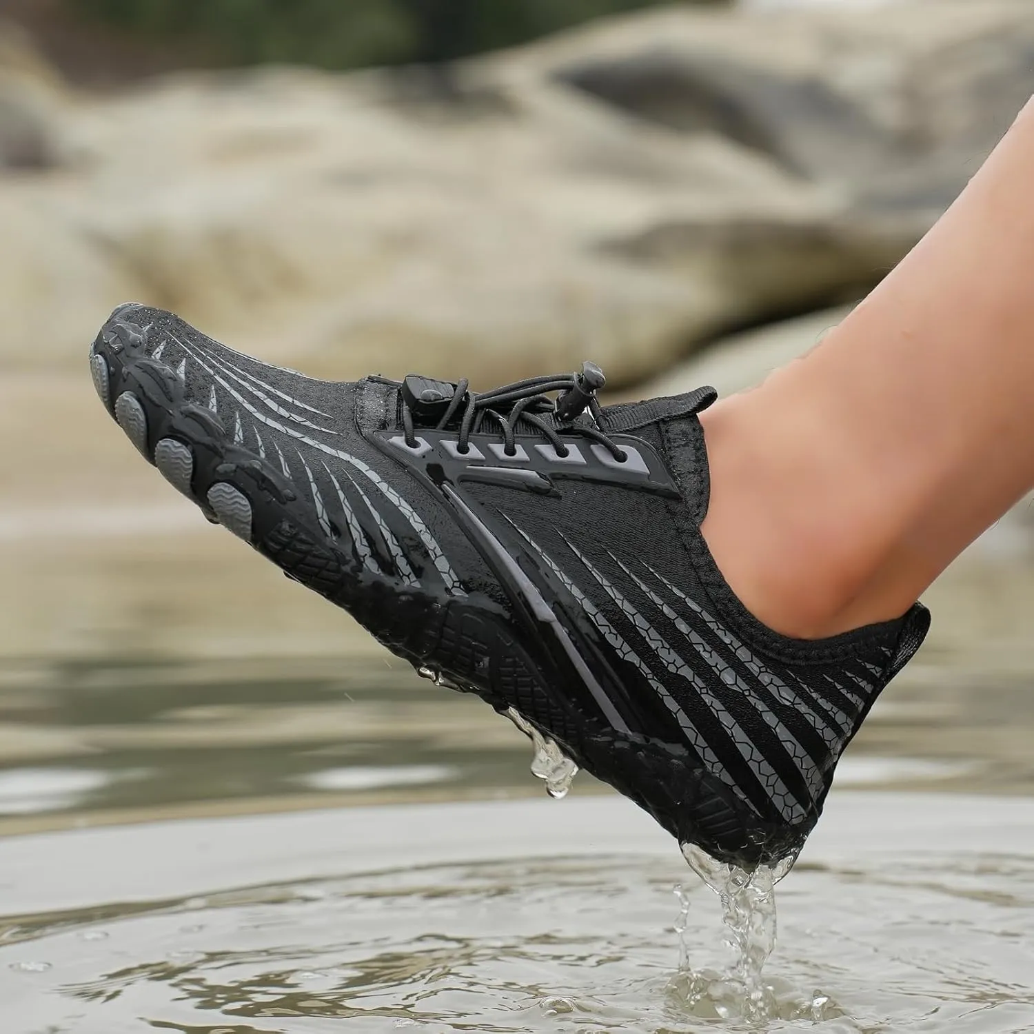 Hike Barefoot Shoes Women Wide Toe Box Grounded Footwear for Men Water Resistant Breathable Non Slip Shoes Minimalist Athletic Walking Running Sneakers Lightweight Hiking Shoe Unisex