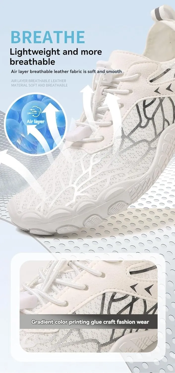 Hike Barefoot Shoes Women Wide Toe Box Grounded Footwear for Men Water Resistant Breathable Non Slip Shoes Minimalist Athletic Walking Running Sneakers Lightweight Hiking Shoe Unisex