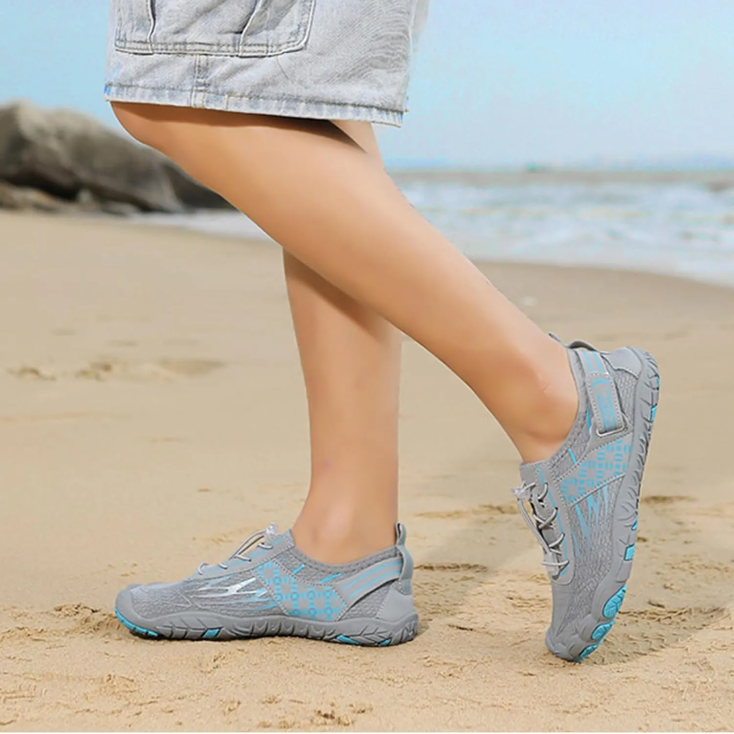 Hike Barefoot Shoes Womens Mens Footwear, Couple Water Shoe Women Men Barefoot Hiking Beach Walking Shoes for Travel, Wide Toe 0 Drop Non Slip Summer Breathable Lightweight Indoor Fitness Shoe