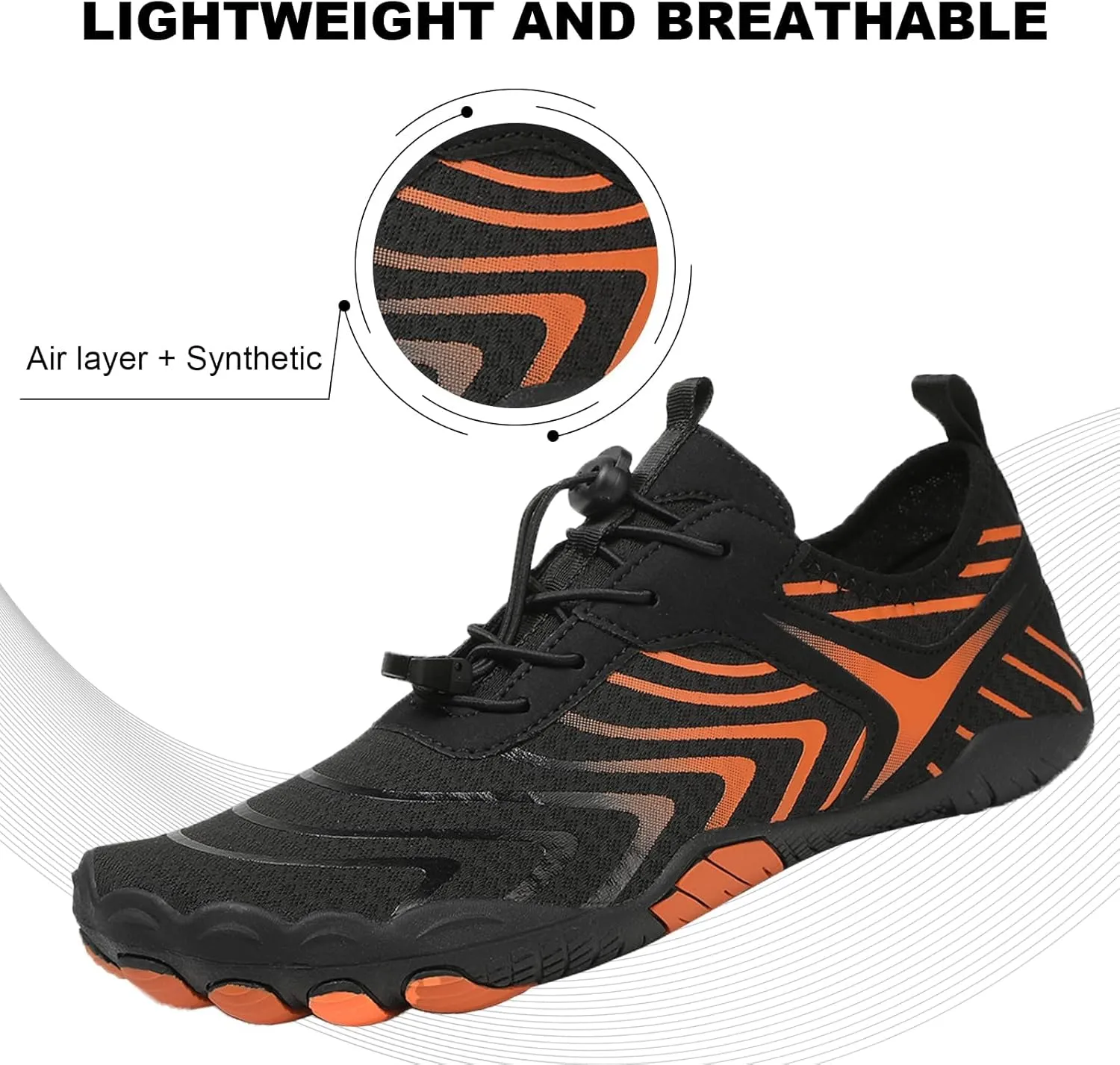 Hike Barefoot Shoes Womens Mens Pro Water Wide Toe Box Non-Slip Breathable Footwear Healthy Unisex Athletic Hiking Neuropathy Grounded Comfort Wear Quick Drying Swim Beach Aqua Sport Diving