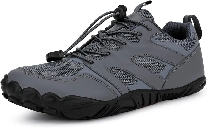 Hike Barefoot Shoes Womens Mens, Thick Barefoot Water Shoes Mens Women Non-Slip & Wide Toe Zero Drop Lightweight Minimalist Footwear for Workout Hiking Trail Running Causl