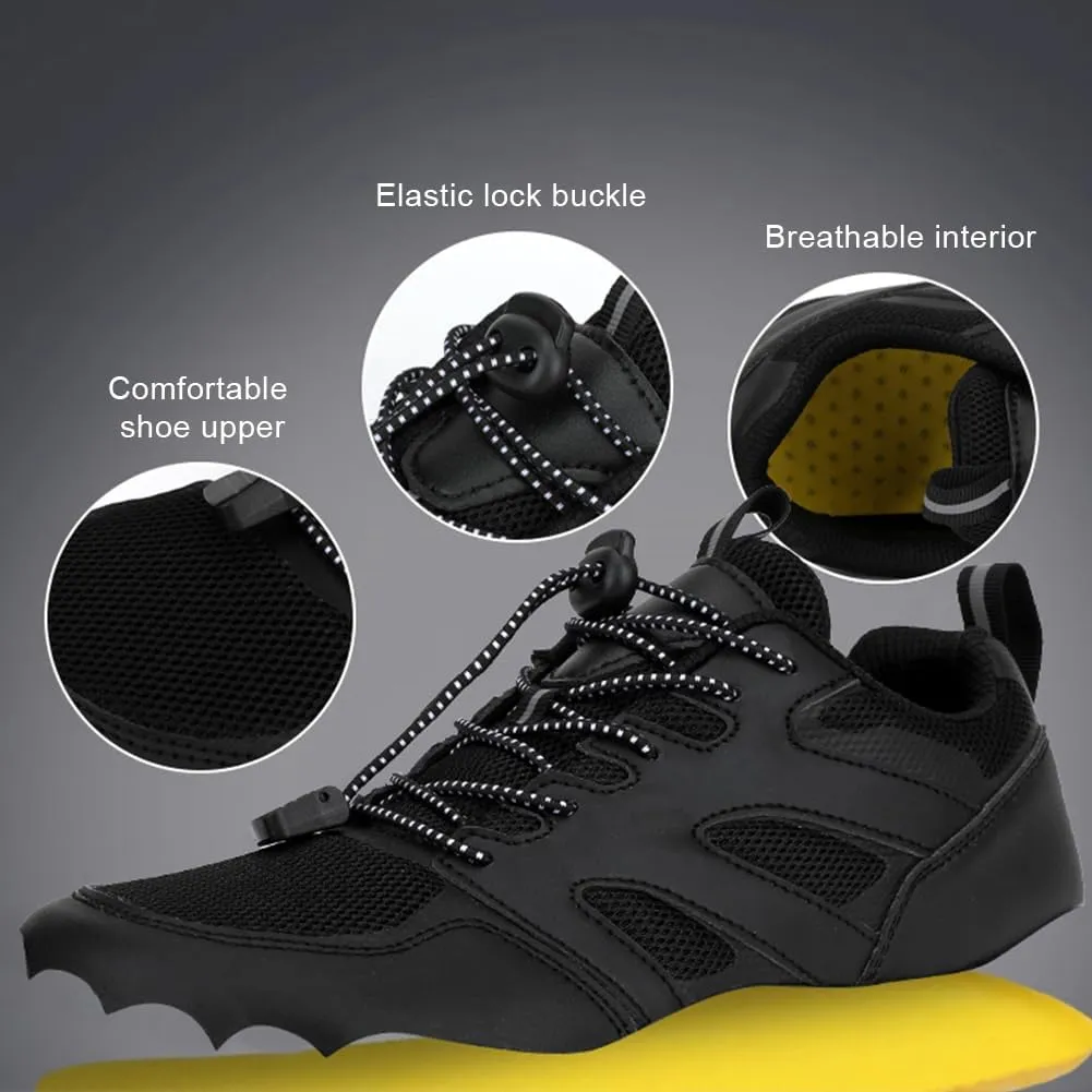 Hike Barefoot Shoes Womens Mens, Thick Barefoot Water Shoes Mens Women Non-Slip & Wide Toe Zero Drop Lightweight Minimalist Footwear for Workout Hiking Trail Running Causl