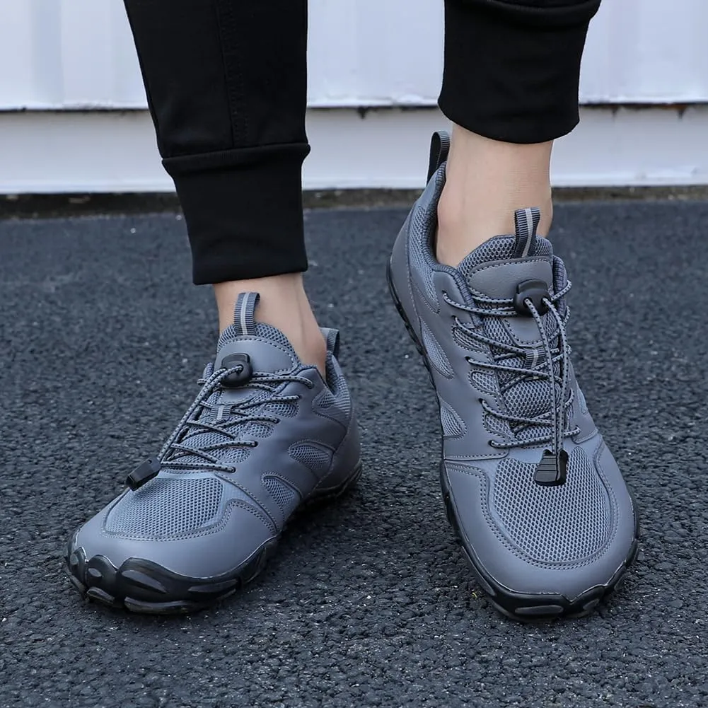 Hike Barefoot Shoes Womens Mens, Thick Barefoot Water Shoes Mens Women Non-Slip & Wide Toe Zero Drop Lightweight Minimalist Footwear for Workout Hiking Trail Running Causl