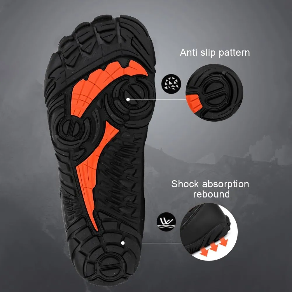 Hike Barefoot Shoes Womens Mens, Thick Barefoot Water Shoes Mens Women Non-Slip & Wide Toe Zero Drop Lightweight Minimalist Footwear for Workout Hiking Trail Running Causl
