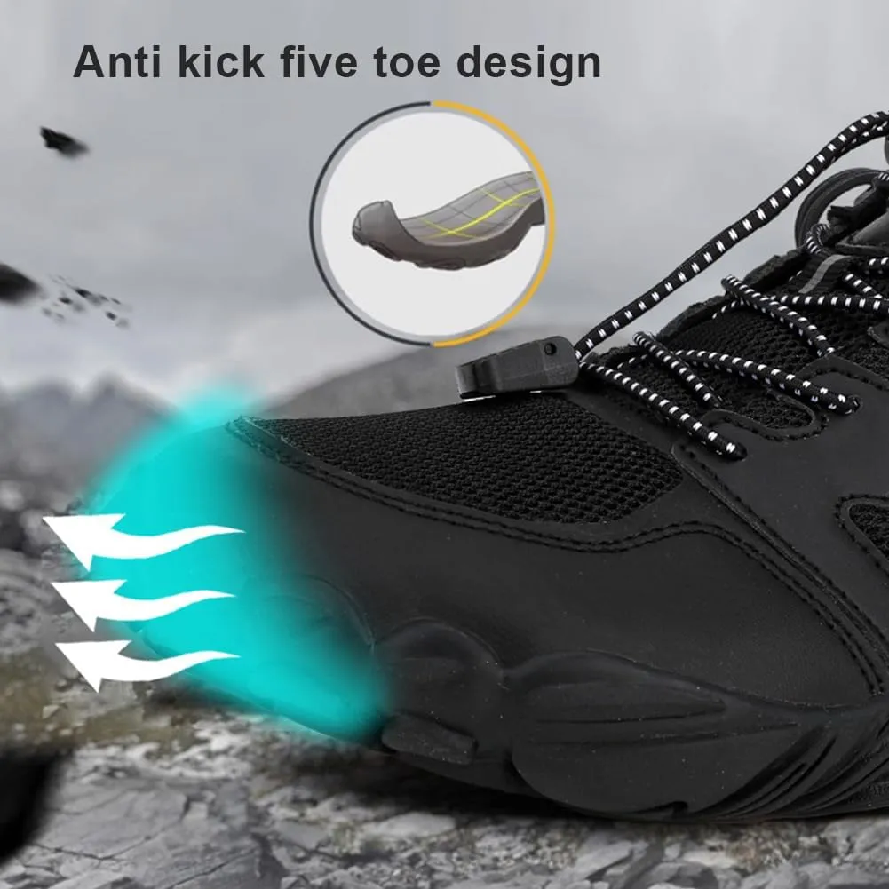 Hike Barefoot Shoes Womens Mens, Thick Barefoot Water Shoes Mens Women Non-Slip & Wide Toe Zero Drop Lightweight Minimalist Footwear for Workout Hiking Trail Running Causl