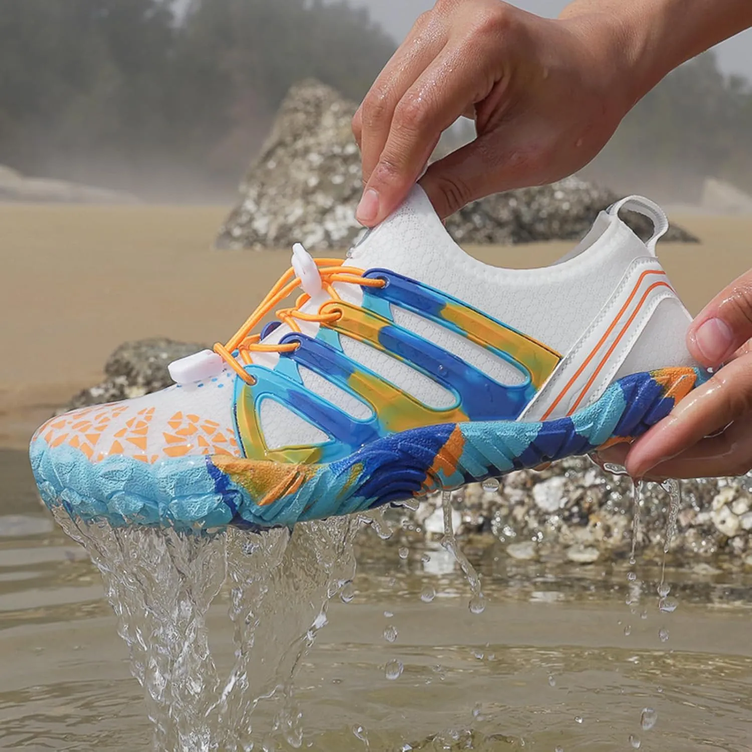 Hike Barefoot Shoes Womens Mens Water Hiking Footwear Healthy Wide Toe Box Non-Slip Outdoor Sports Quick Dry Swim Aqua Beach River Pool Grounding Grounded Soft Sneakers Shoe Diving Boating