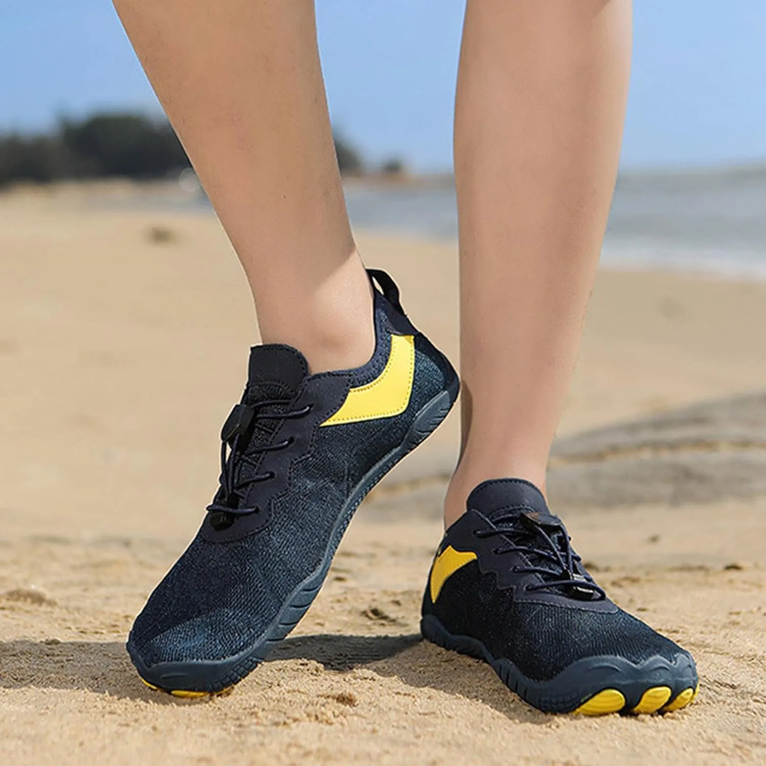 Hike Barefoot Water Shoes Women Men,Newly Non Slip Water Shoe Quick-Dry Wide Toe Breathable & Non Slip for Hiking Beach,Aqua Wading Diving Swim,Indoor Fitness Couple Shoe