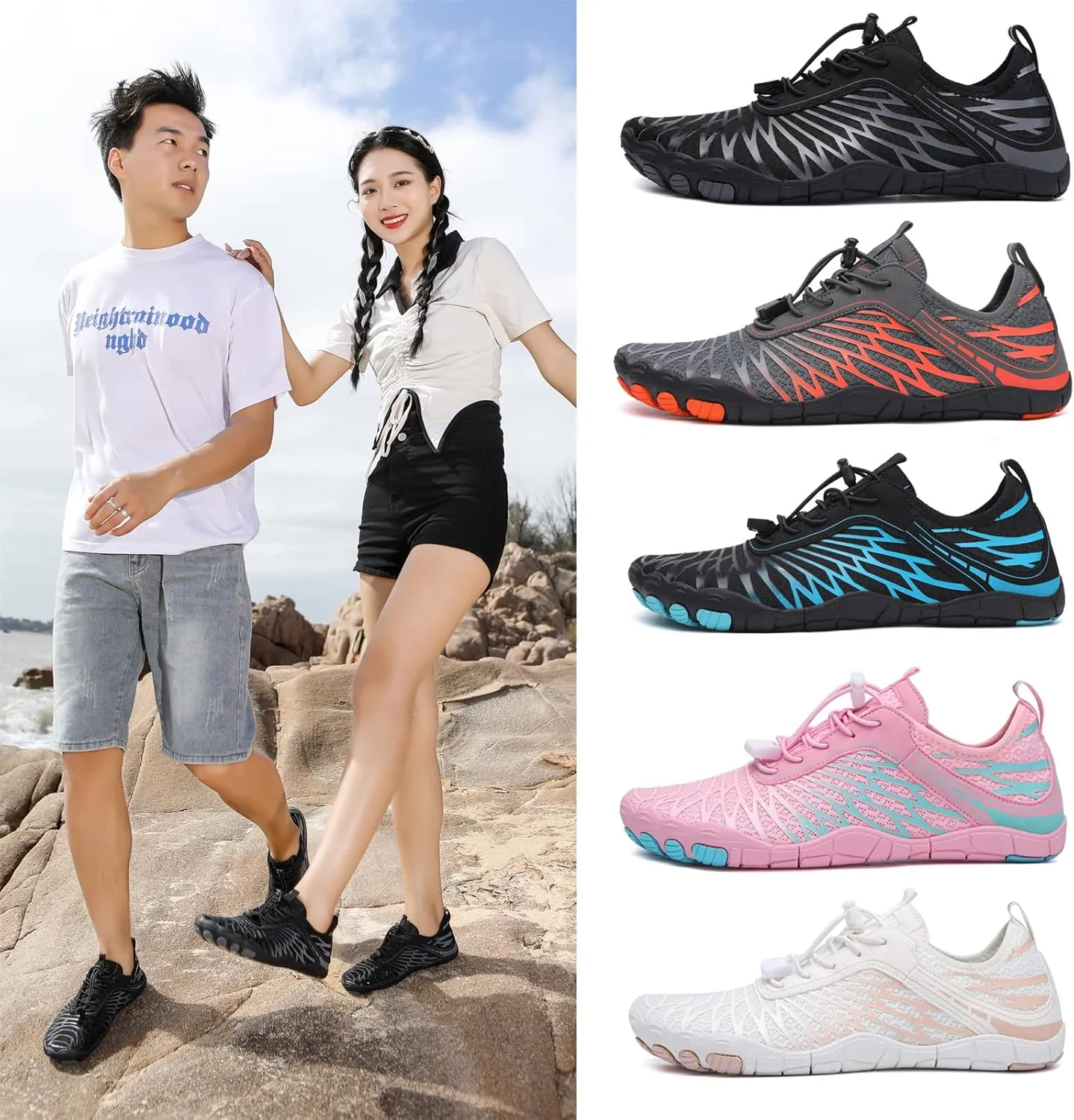 Hike Footwear Barefoot Shoes, Pro Water Shoes Women Men Grounding Breathable & Non-Slip Travel Shoes