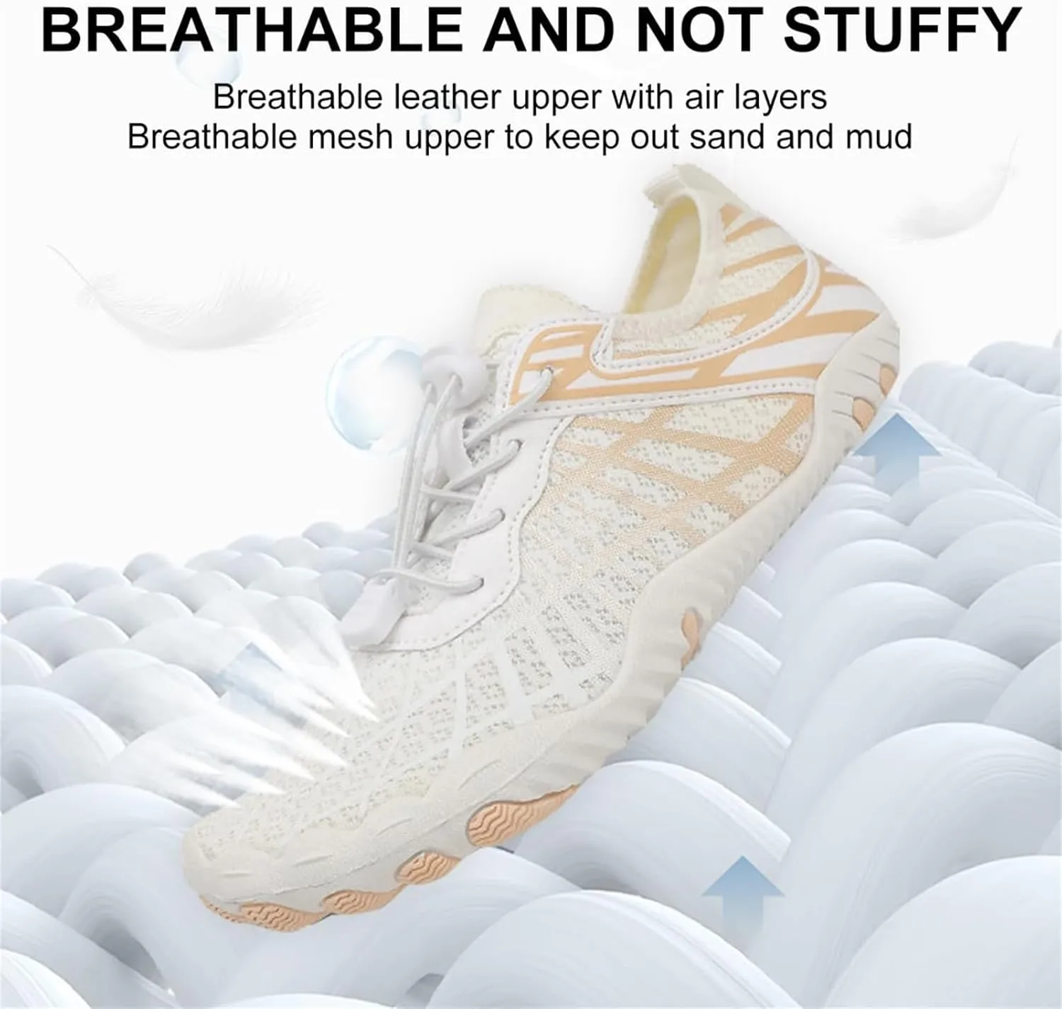 Hiking Barefoot Shoes for Women Men,Pro-Healthy&Non-Slip Water Shoes Footwear, Wide Toe Waterproof Trail Running Footwear,Beach Pool Aqua Swimming Sur Fitness Barefoot Wear Unisex