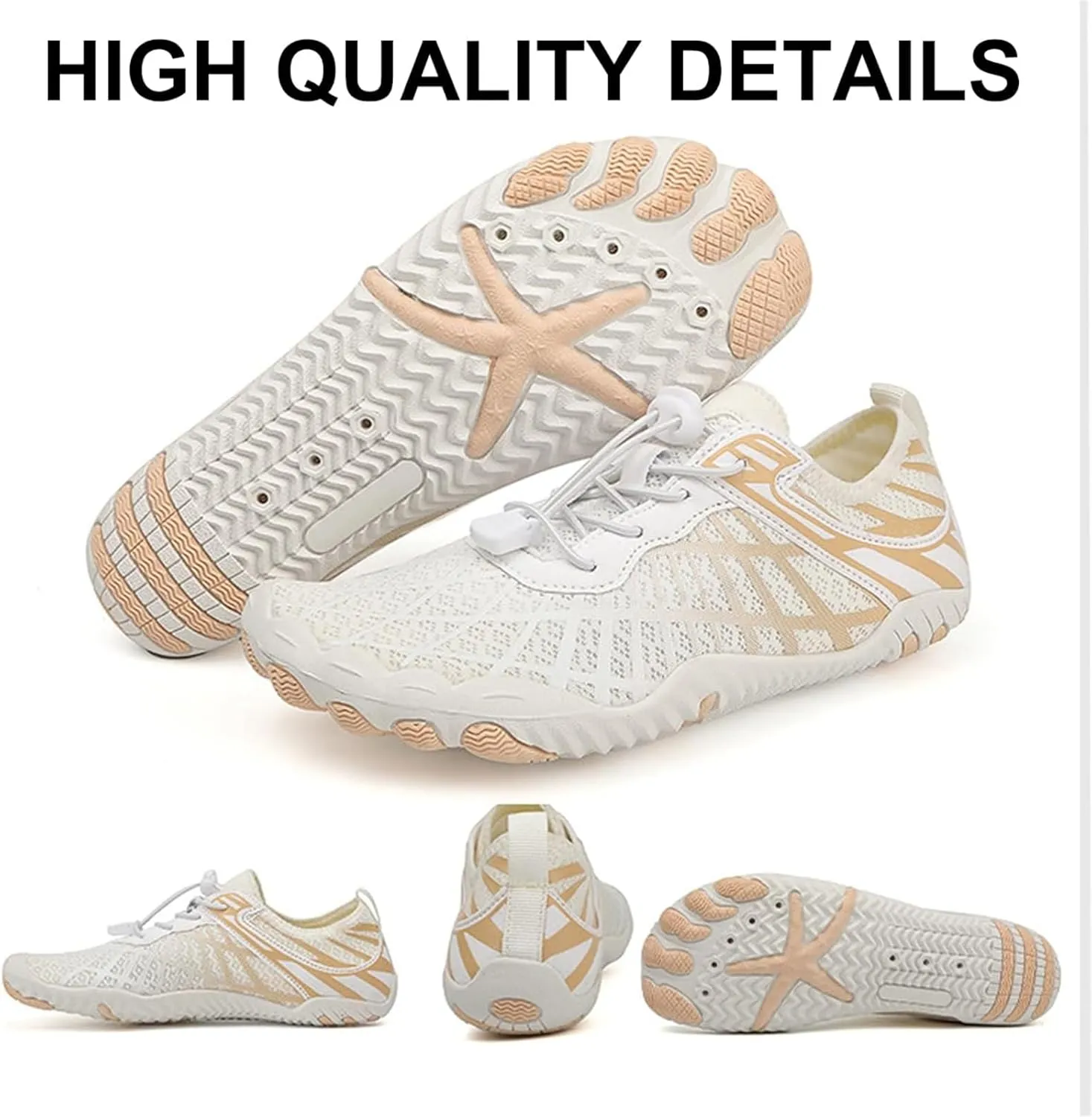 Hiking Barefoot Shoes for Women Men,Pro-Healthy&Non-Slip Water Shoes Footwear, Wide Toe Waterproof Trail Running Footwear,Beach Pool Aqua Swimming Sur Fitness Barefoot Wear Unisex