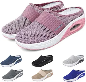 Hiking Sandals for Womens Black Sandals Comfortable Beach Walking Thong Cushion Sandals Slip on Indoor Outdoor