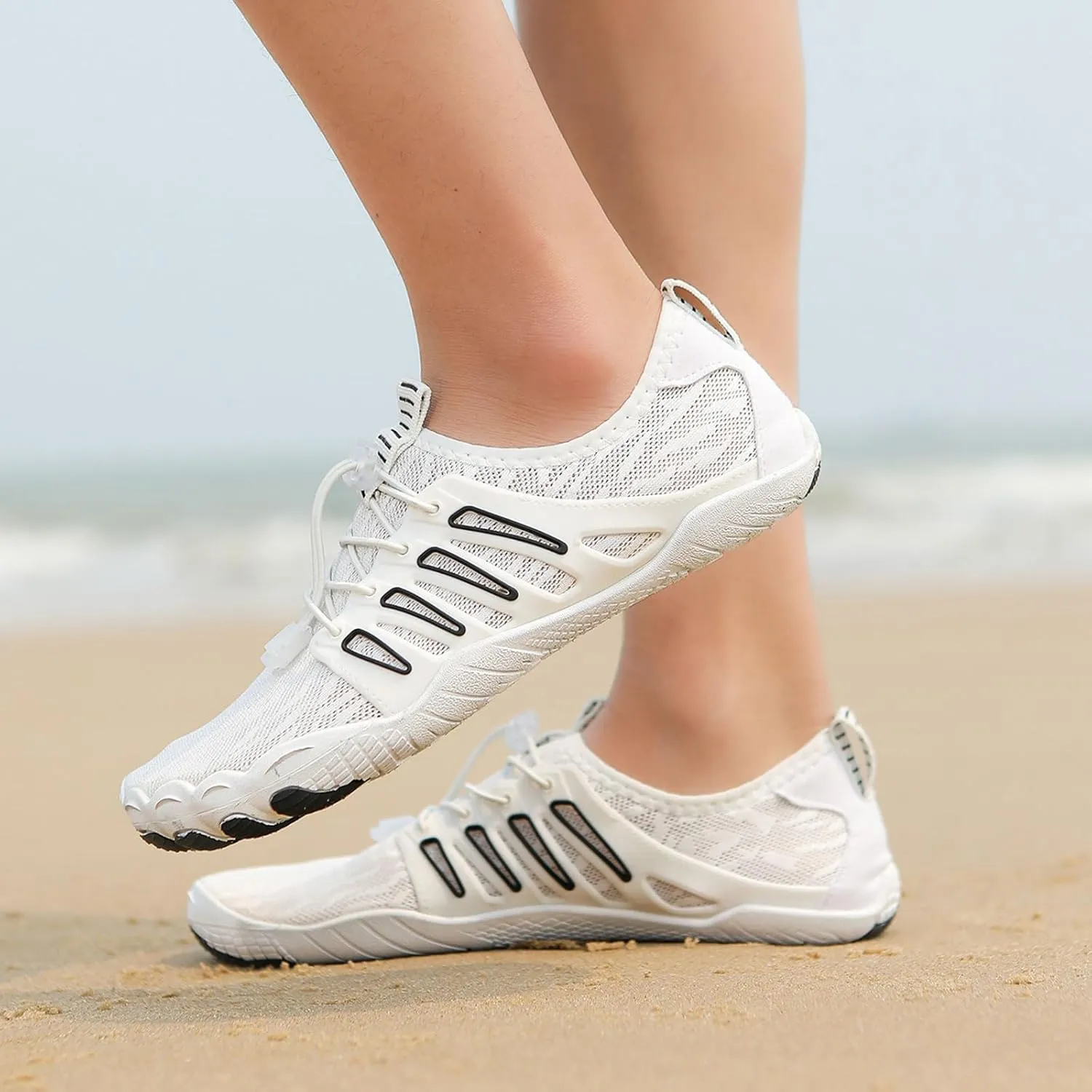 Hiking Water Shoes with Arch Support for Women Walking Wide Width Grounded Footwear for Women Men with Neuropathy Wide Toe Box Sneakers Non-Slip Diabetic Shoe Quick-Dry Waterproof Unisex