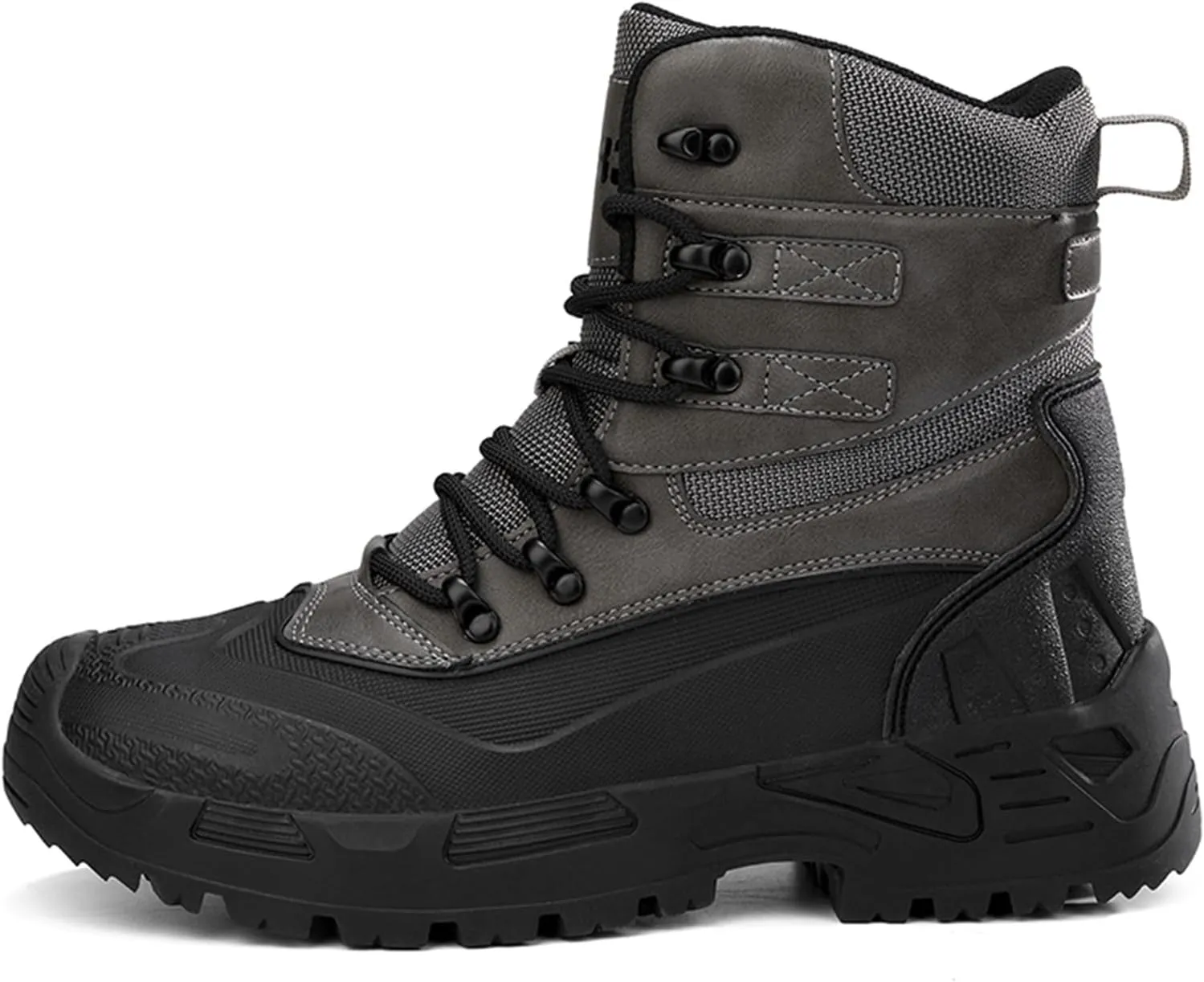 JiuQing Men's Waterproof Tactical Military Boots Anti Slip Platform Combat Boots Outdoor Hiking Work Boots
