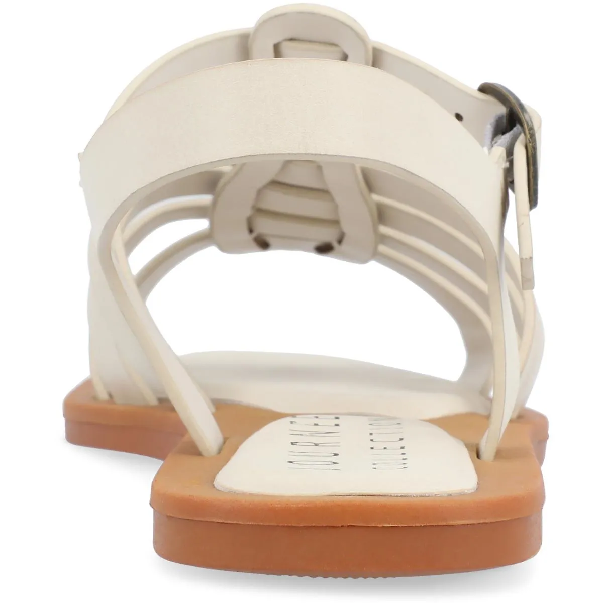 Journee Collection Womens Benicia Faux Leather Strappy Fisherman Sandals