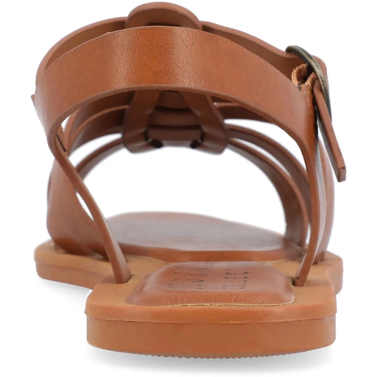 Journee Collection Womens Benicia Faux Leather Strappy Fisherman Sandals