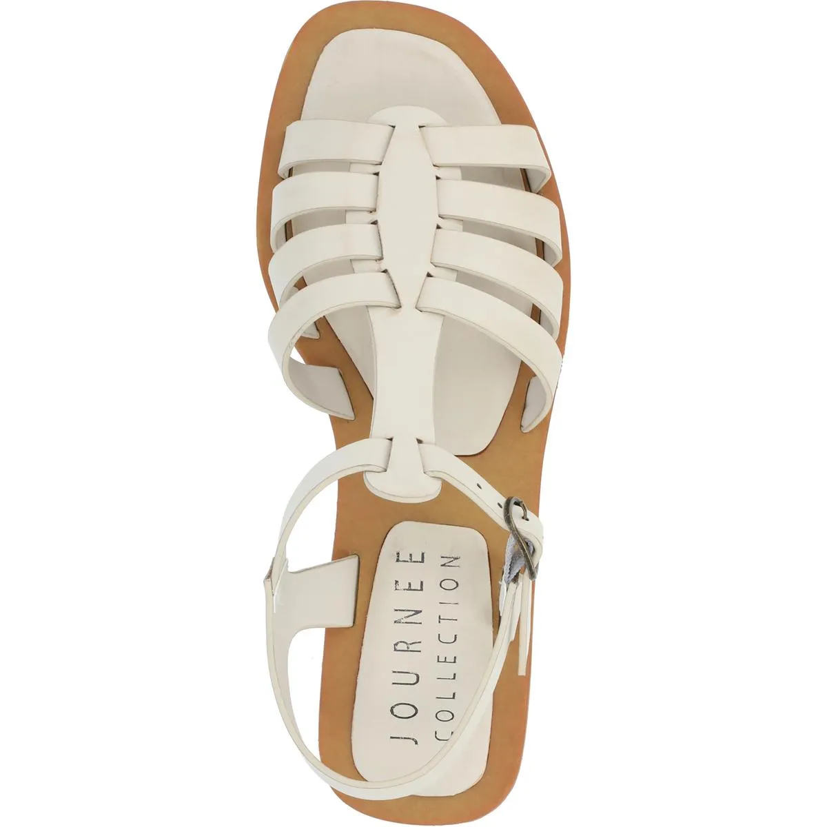 Journee Collection Womens Benicia Faux Leather Strappy Fisherman Sandals