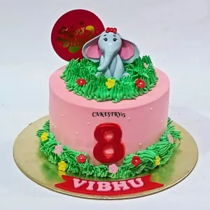 Jungle Elephant Theme 1kg Cake