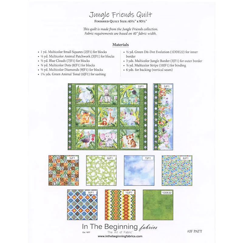 Jungle Friends Quilt Pattern