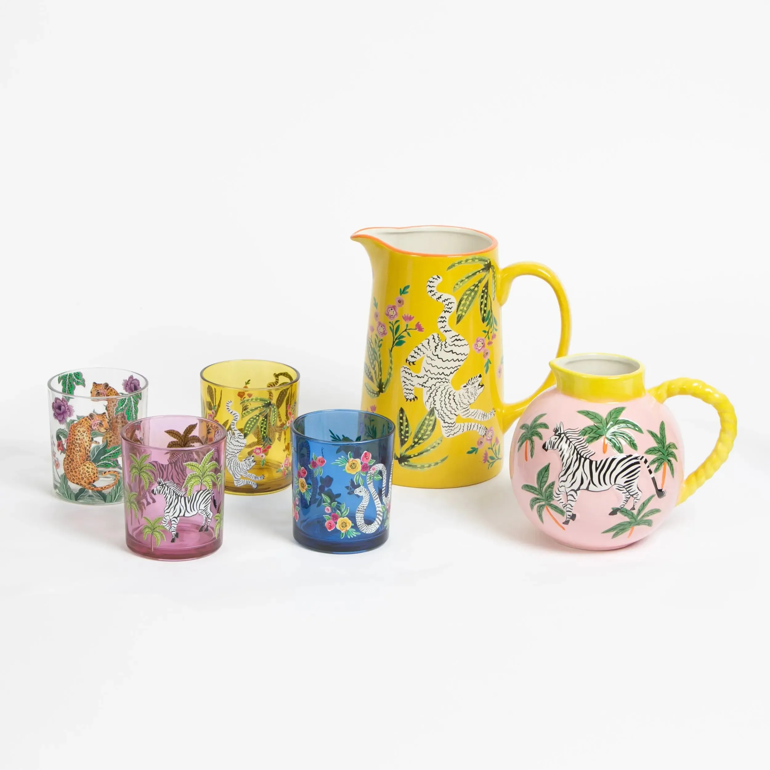 Jungle Rumble Assorted Drinking Tumblers Set of 4