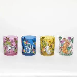 Jungle Rumble Assorted Drinking Tumblers Set of 4