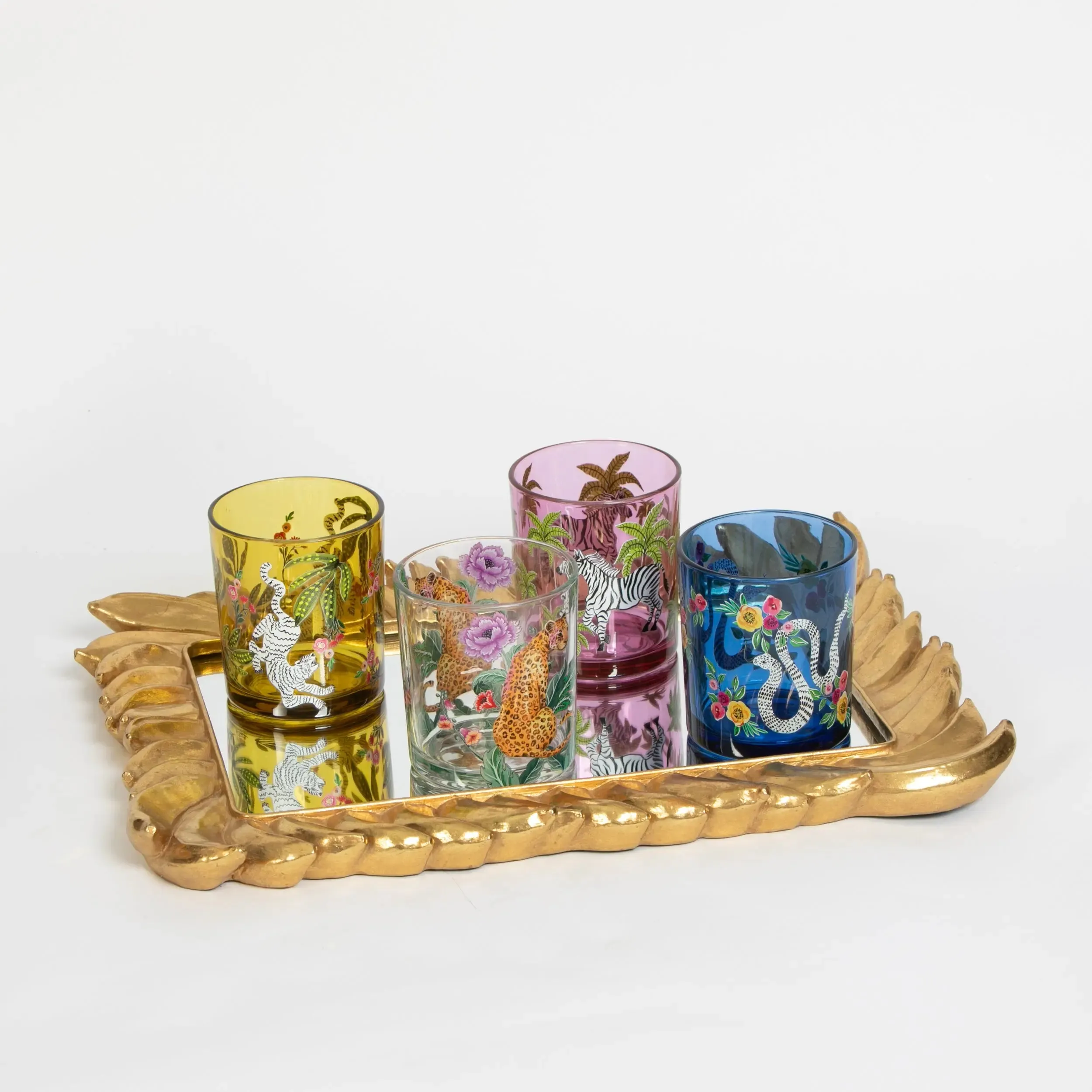 Jungle Rumble Assorted Drinking Tumblers Set of 4