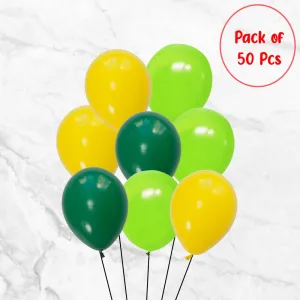 Jungle Theme Multicolor 50 Pcs Balloons