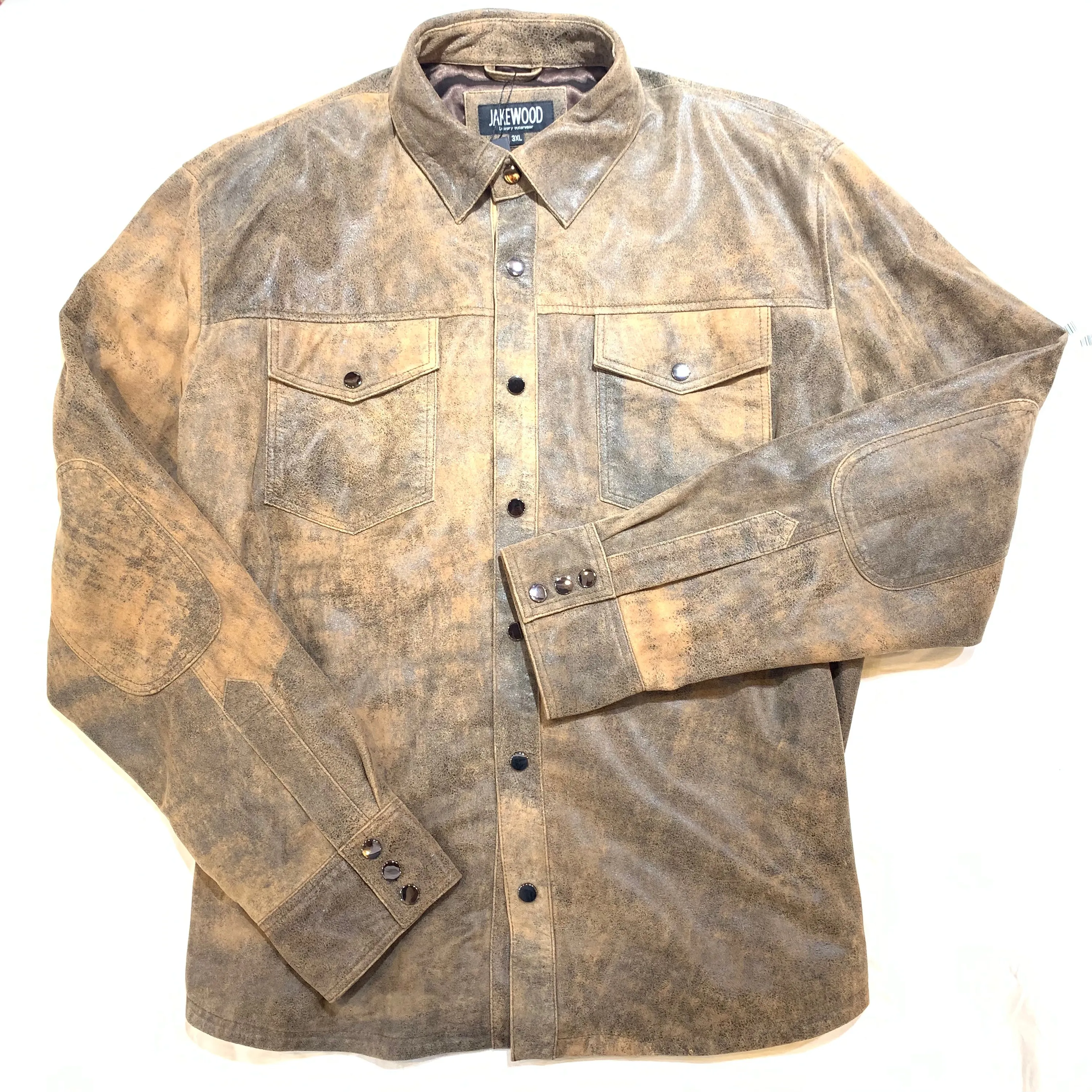 Kashani Men's Jungle Lambskin Button-Up Shirt