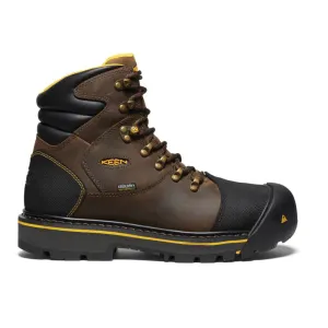 KEEN 1009174-7-D Men's Heavy-Duty Milwaukee Boots, 7, D, Dark Earth, Steel Toe, Leather Upper, Rubber Outsole
