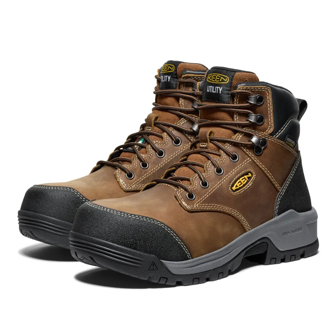Keen Evanston Men's 6" Waterproof Composite Toe Work Boot - 1029855 Brown
