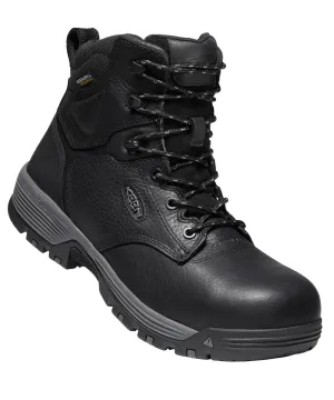 Keen Utility Chicago Waterproof Carbon Fiber Toe Work Boots - Black/Forged Iron