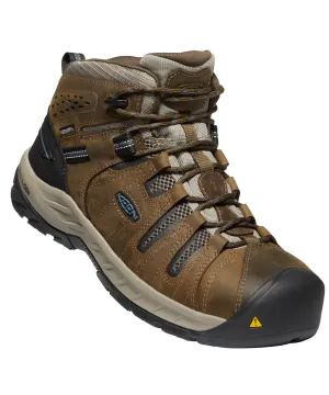 Keen Utility Flint II Mid Waterproof Steel Toe Work Boots - Cascade Brown
