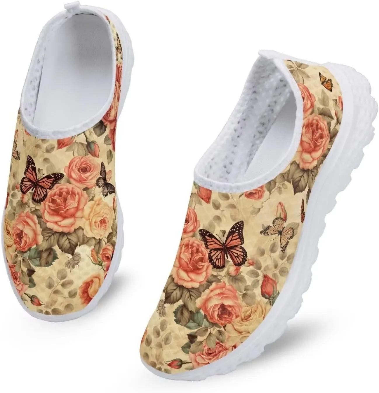 KEIAHUAN Trail Running Shoes Women Lightweight Fashion Casual Mesh Sneakers Flats