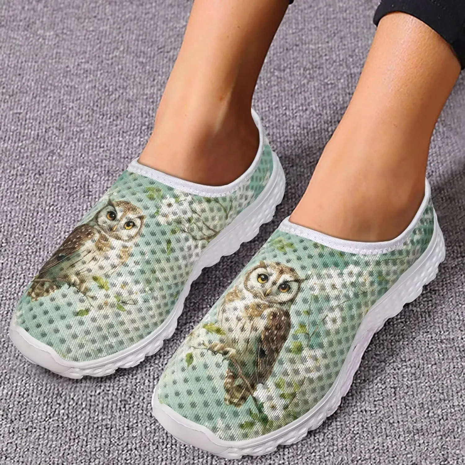 KEIAHUAN Trail Running Shoes Women Lightweight Fashion Casual Mesh Sneakers Flats