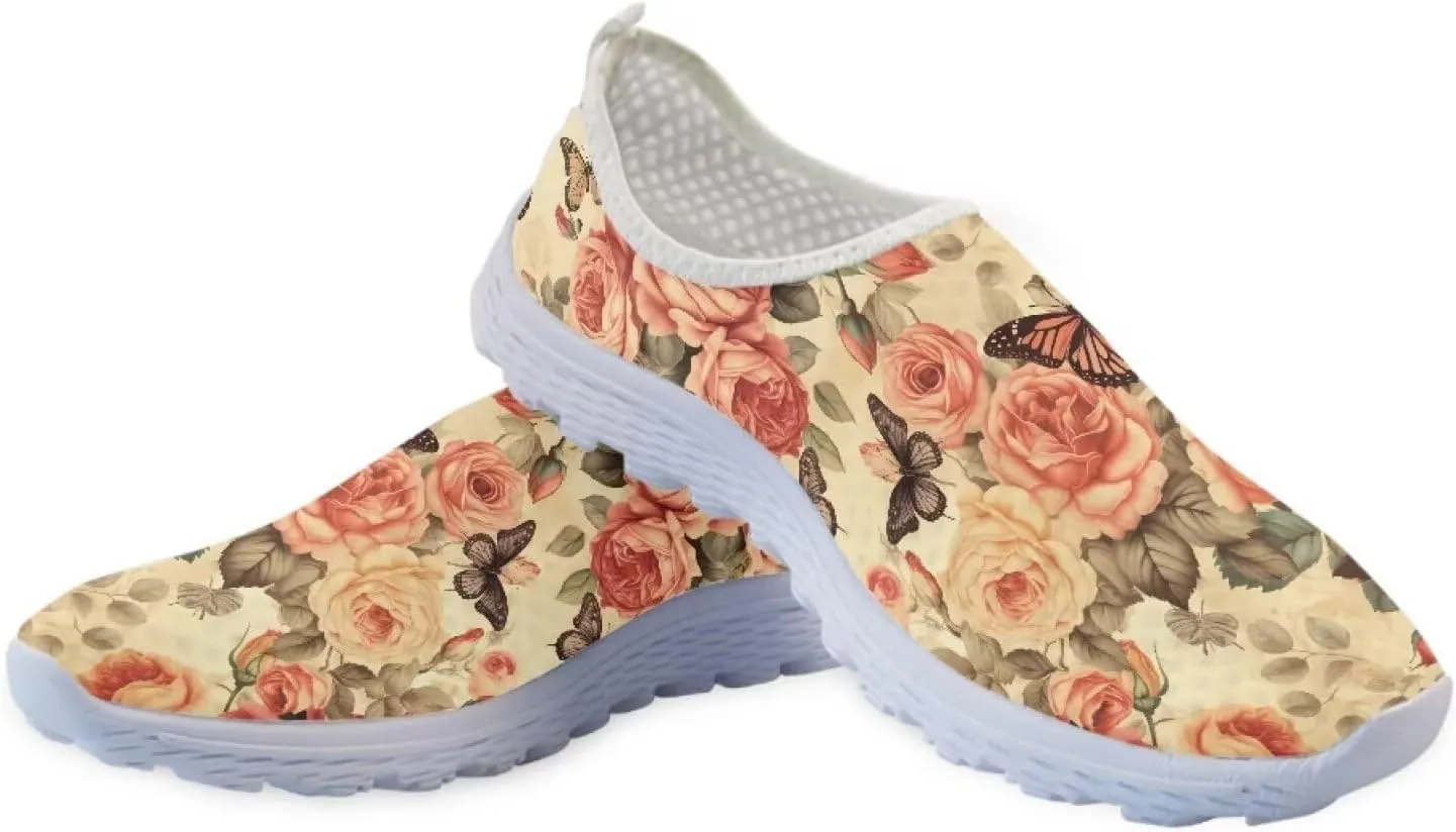 KEIAHUAN Trail Running Shoes Women Lightweight Fashion Casual Mesh Sneakers Flats
