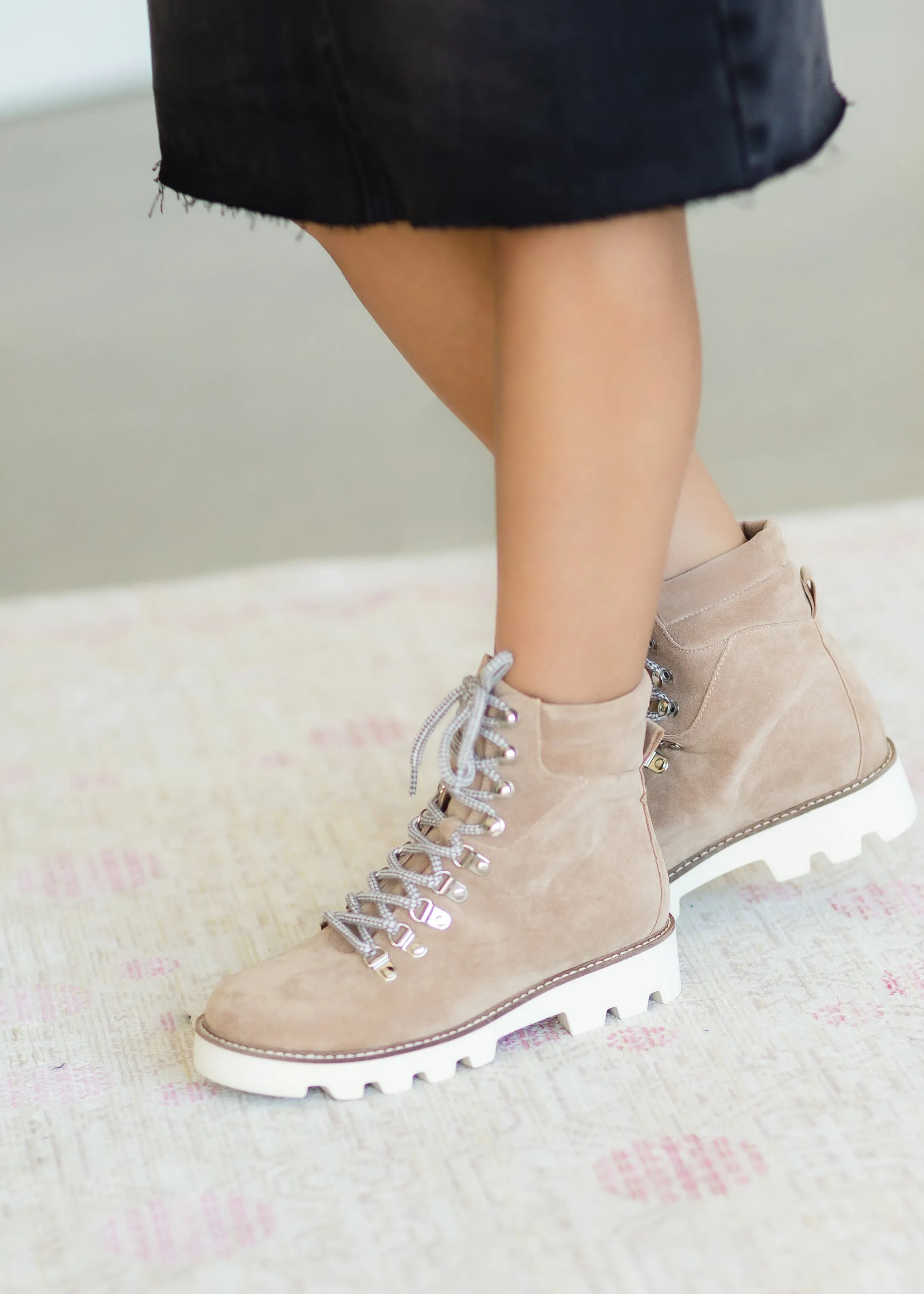 Khaki Lace Up High Top Boot - FINAL SALE