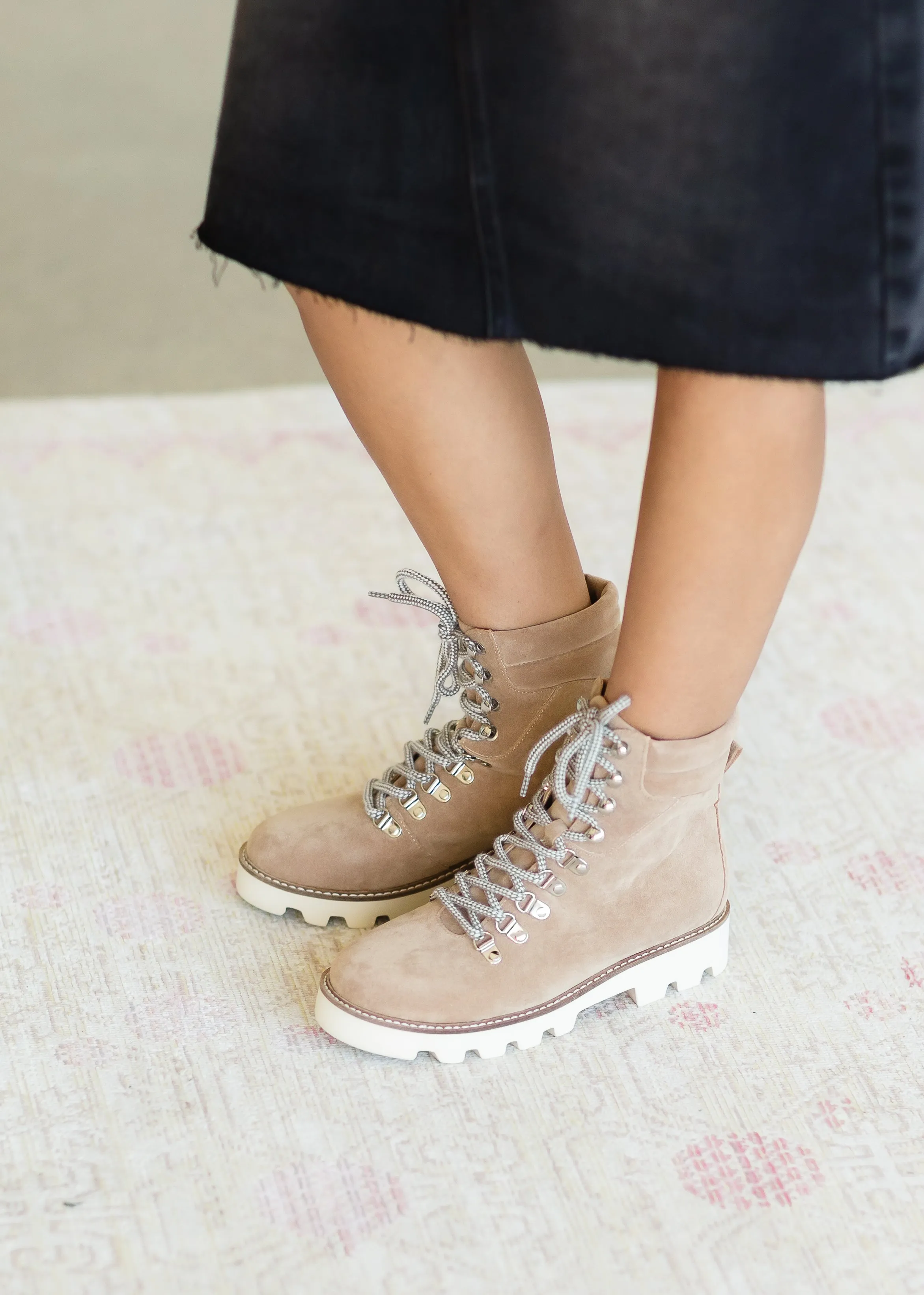Khaki Lace Up High Top Boot - FINAL SALE