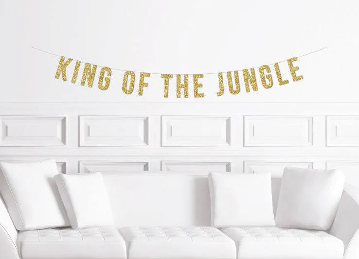King of The Jungle Banner First Birthday Banner