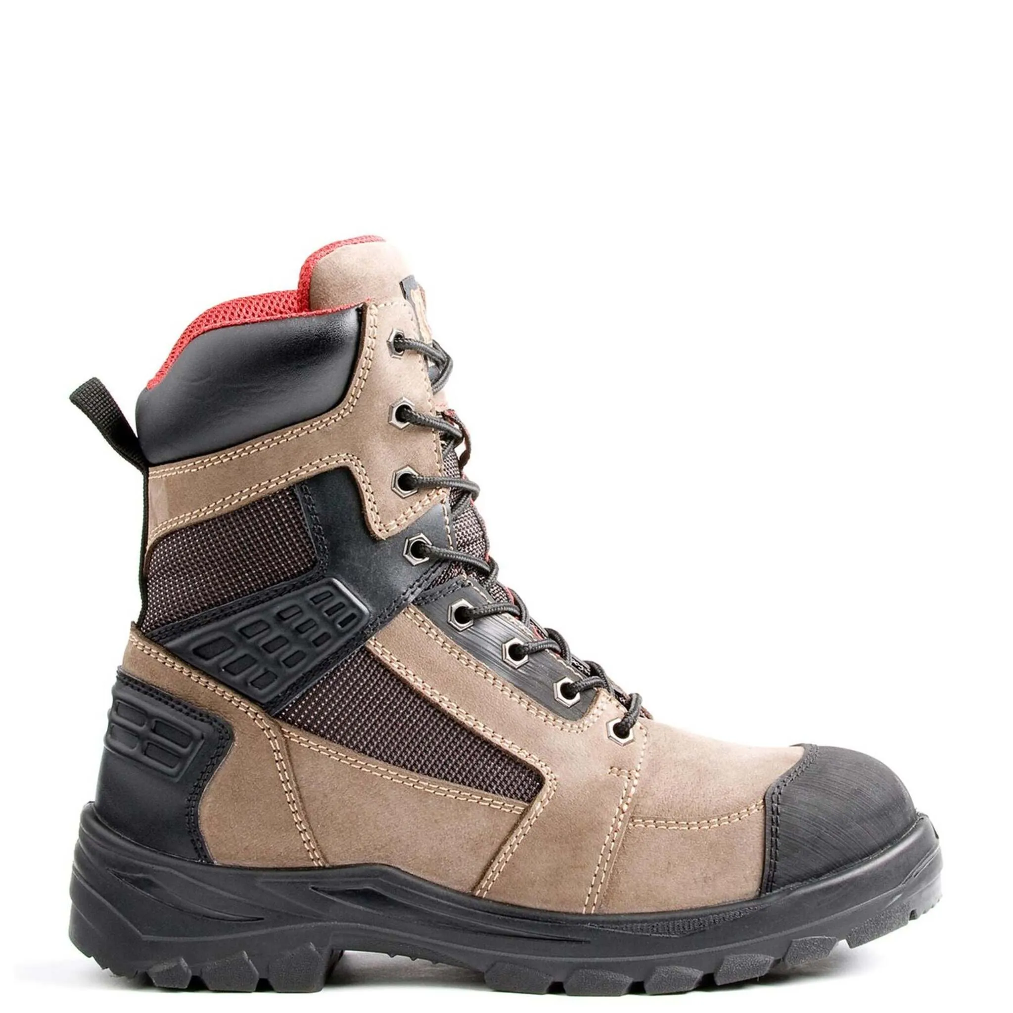 Kodiak Men's Rebel 8" Safety Boots, Nubuck Leather, Steel Toe & Plate, Removable Anti-Fatigue Insole, Shock & Oil Resistant, CSA Approved | Sizes 7-14