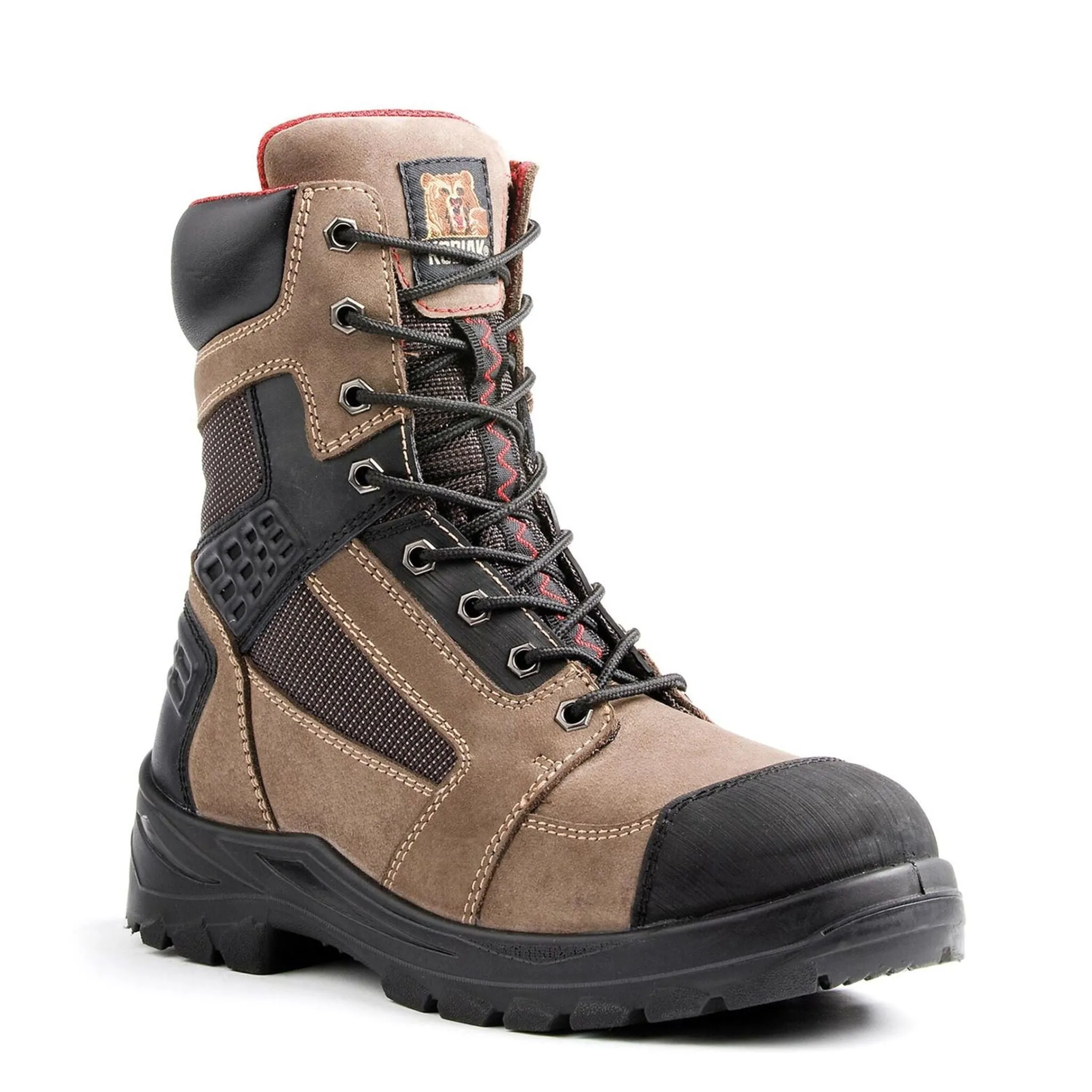 Kodiak Men's Rebel 8" Safety Boots, Nubuck Leather, Steel Toe & Plate, Removable Anti-Fatigue Insole, Shock & Oil Resistant, CSA Approved | Sizes 7-14