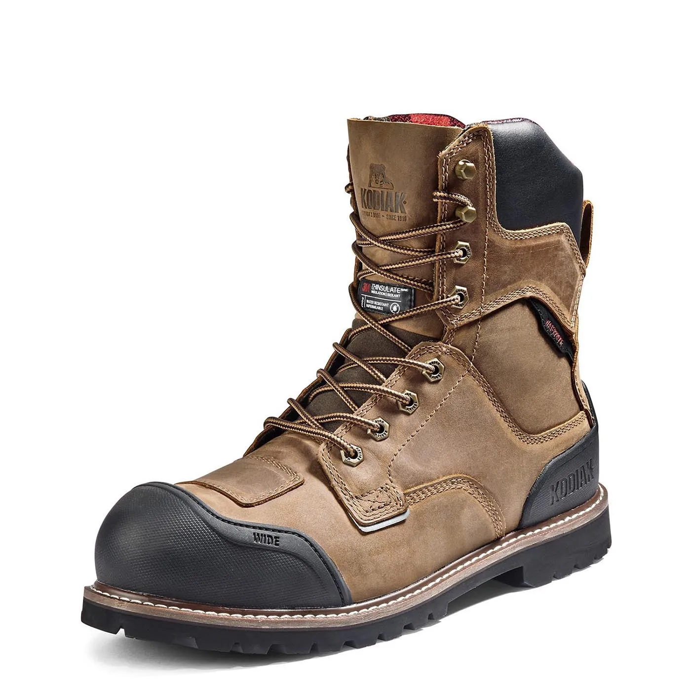 Kodiak Widebody WP Men's 8" Composite Toe Work Boot KD0A4TGCBRN - Brown