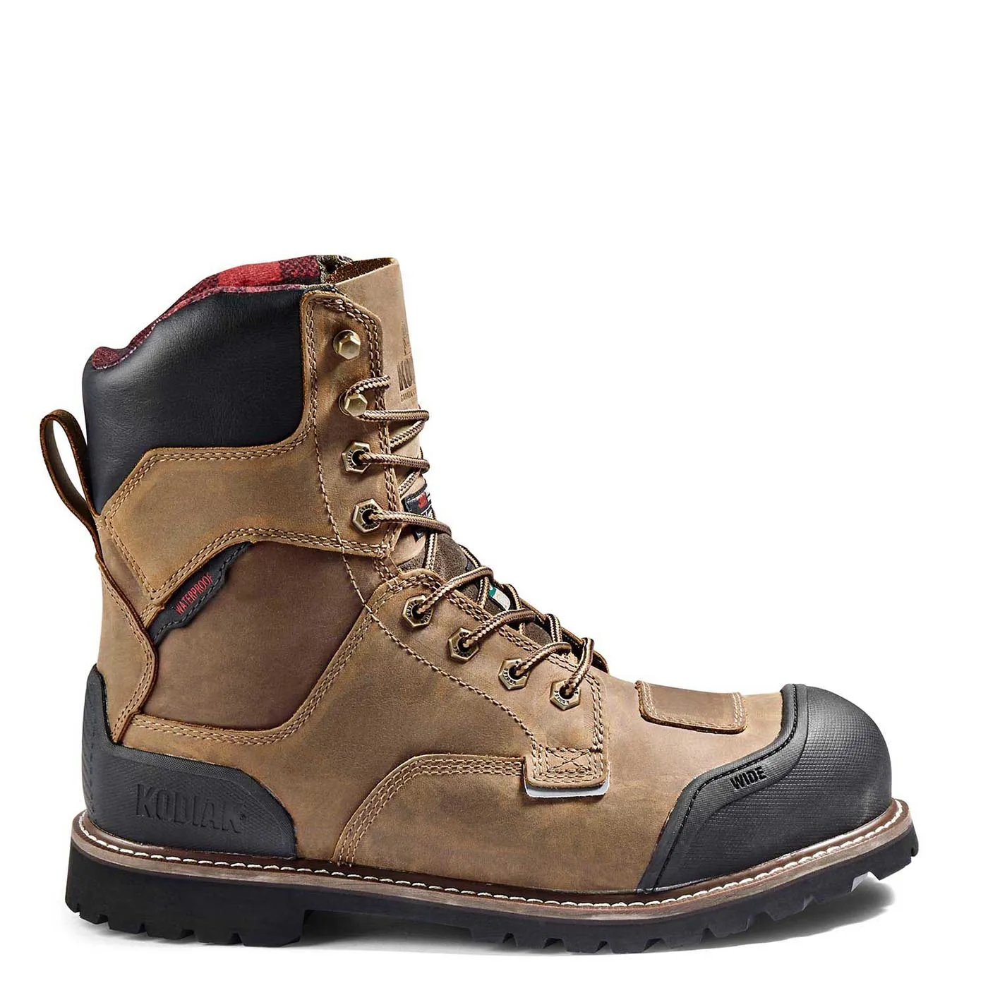 Kodiak Widebody WP Men's 8" Composite Toe Work Boot KD0A4TGCBRN - Brown