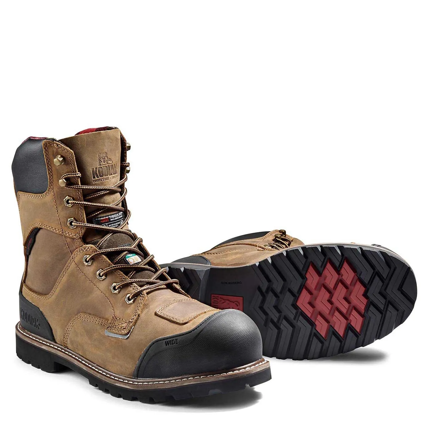 Kodiak Widebody WP Men's 8" Composite Toe Work Boot KD0A4TGCBRN - Brown