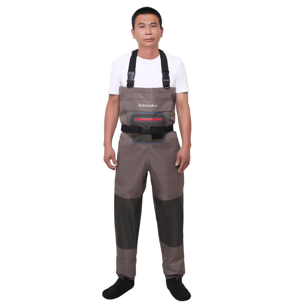 Kylebooker Mens Waterproof Breathable Stockingfoot Chest Fishing Hunting Waders KB001