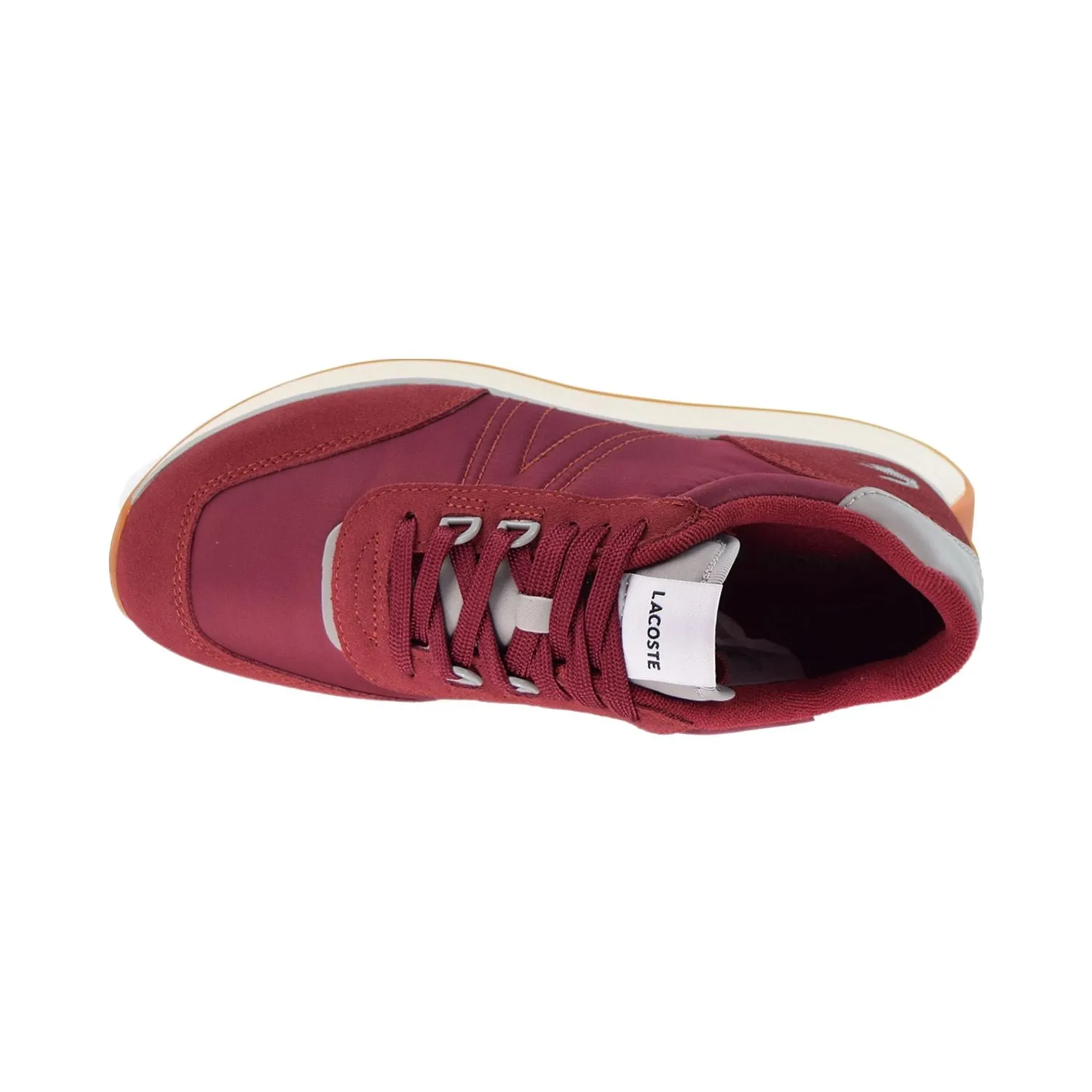 Lacoste L-Spin Deluxe Textile SMA Men's Shoes Burgundy-Off White