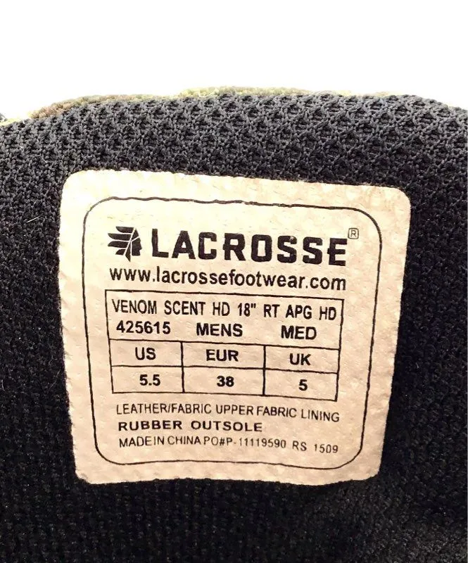 Lacrosse Men's Venom Scent HD 18" Brown Hunting Boots - Size 5.5